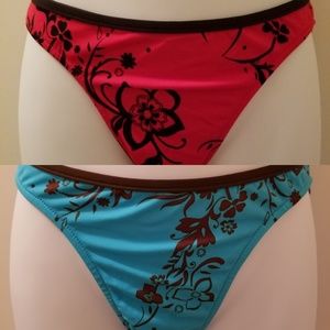 DeLaMer Low Rise Bikini Bottoms Set of 2 Small